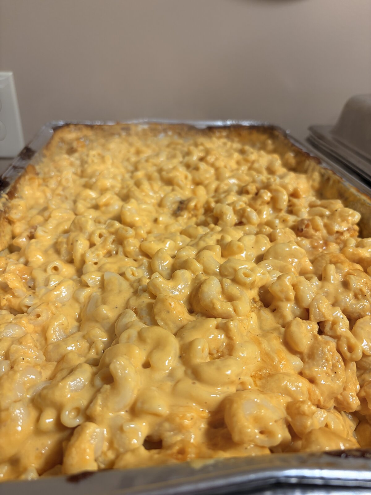 Baked four-cheese macaroni