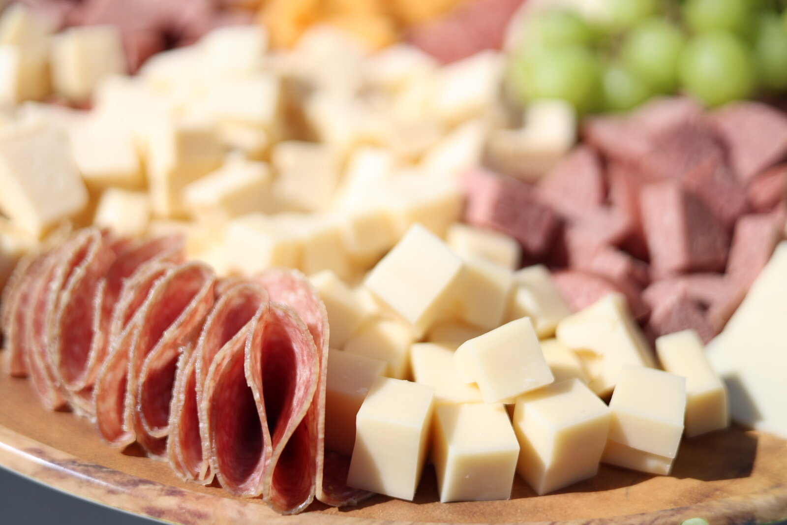 Salami, cheese and prosciutto board