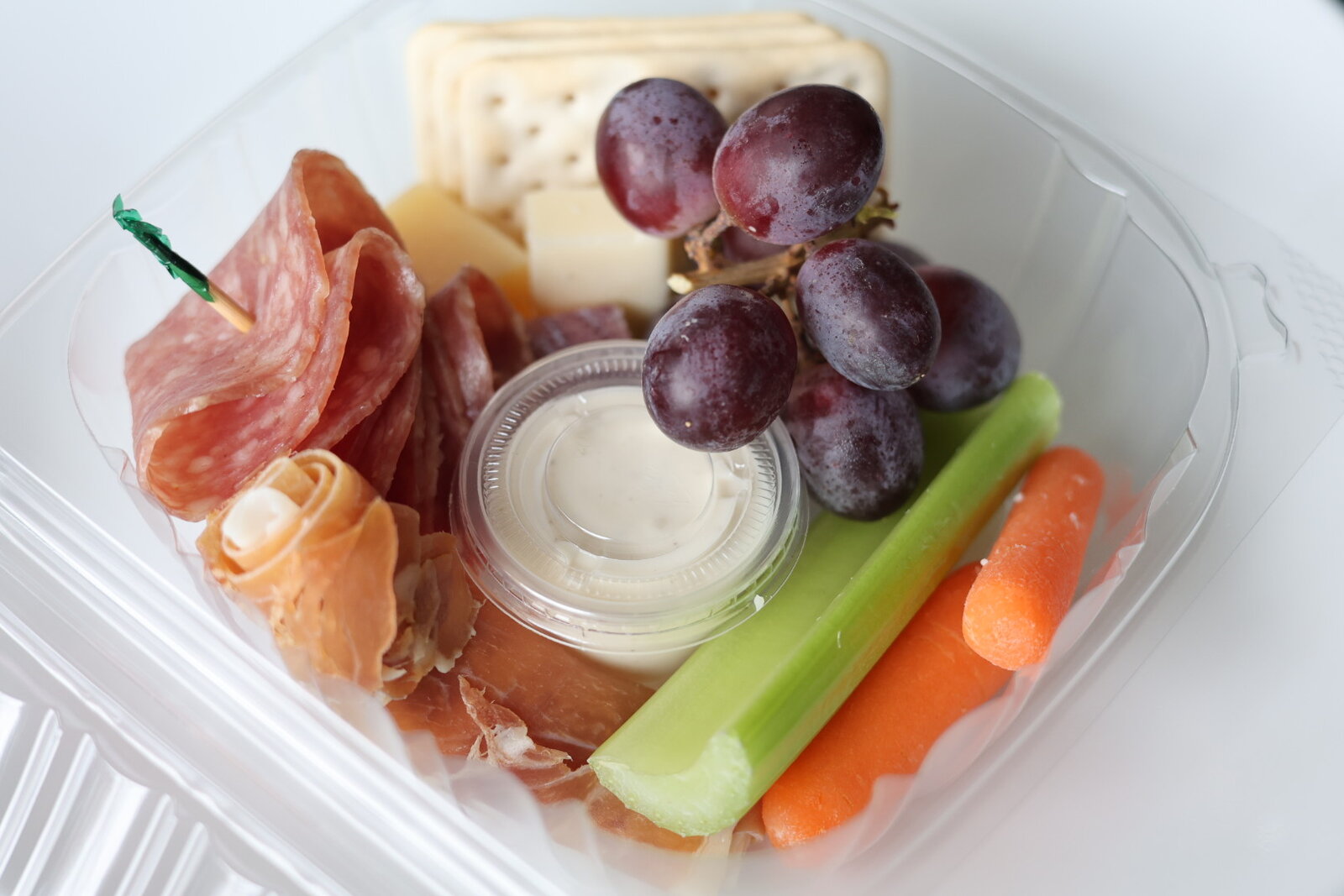 Individual charcuterie snack cup